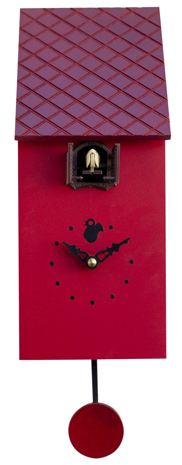 Orologio a Cucù da Parete 13x30x12 cm Pirondini Italia Portofino Rosso Carminio prezzo