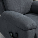 Poltrona Alzapersona Elettrica 85x94,5x103 cm in Tessuto Effetto Lino Grigio