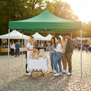 Gazebo Richiudibile Pieghevole 3x3m in Acciaio e PVC Impermeabile Verde