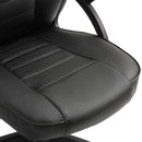 Sedia da Gaming Ergonomica in Similpelle Regolabile Nera 