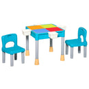 Tavolo Contenitore e 2 Sedie per Bambini in Polipropilene Multicolore