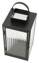 Lanterna Simply 15,5x15,5x28,5 cm in Metallo e Vetro Nero      