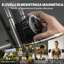Cyclette Magnetica con Resistenza a 8 Livelli Display LCD e App Bluetooth in Acciaio Q195 Nero      