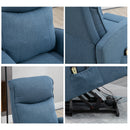 Poltrona Alzapersona Elettrica Reclinabile in Poliestere Blu