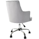 Sedia da Ufficio Ergonomica Girevole 360° Poltrona in Velluto Grigio      