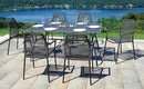 Tavolo Rettangolare da Giardino 160x100 cm in Ferro Vorghini Ameno Antracite