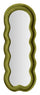 Specchio da Muro Miki Velluto Verde 60x4x160 cm in MDF e Poliestere e Specchio Verde