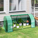 Serra da Giardino a Tunnel 200x100x80 cm in Acciaio e con Copertura in PVC Verde      