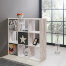 Libreria divisorio 107x33x107 cm bianco consumato
