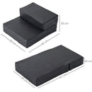Scaletta per Cani Materassino 2 in 1 45x39x20 cm in PU e Gommapiuma Nero