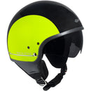 Casco Demi-Jet per Scooter Occhiale a Scomparsa SKA-P 1 NG Slim Bico Nero Metal 
