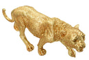 Decorazione Leopardo Shant 89x21x33 cm in Resina Oro      