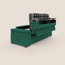 Divano Letto 3 Posti 220x100x95 cm in Tessuto Verde