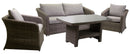 Set Salotto da Giardino in Polyrattan Atlanta Grigio