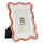 Cornice Elizabeth Rossa 17,5x1,3x22,5 cm in Zinco e Vetro Rosso e Oro