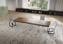  Tavolo Allungabile 160-420x90x74 cm Niket Noce Gambe Bianche