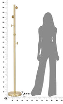Appendiabiti Glamy 30x30x190 cm in Ferro Dorato      