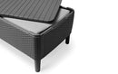 Set da Giardino Divano 2 Poltrone e Tavolino in Resina Keter Salemo Lounge Antracite