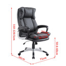 Poltrona Direzionale da Ufficio Ergonomica in Similpelle Nero 