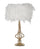 Lampada da Tavolo Tarty Bianca Ø25x54 cm in Ferro e Plastica Oro e Bianco