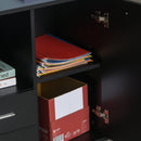 Armadietto 2 Ante 2 Cassetti 100x40x71 cm il Legno Truciolato  Nero