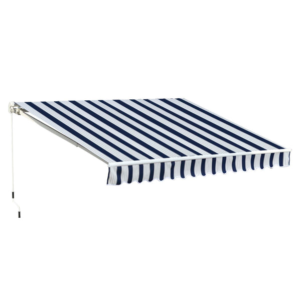 sconto Tenda da Sole 295x250 cm in Alluminio e Poliestere Blu e Bianco