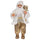 Pupazzo Babbo Natale H46 cm in Stoffa Oro e Bianco