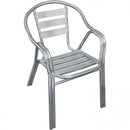 Poltrona Impilabile Double 55x60x79 h cm in Alluminio Grigio