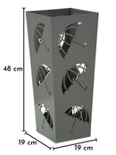 Portaombrelli Umbrella 19x19x48 cm in Metallo Grigio      