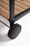 Barbecue a Gas 3 Bruciatori 133x57x98h cm Accensione Piezoelettrica in Acciaio Loni Nero