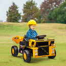 Camion Elettrico per Bambini 12V Velocità 3-6km/h Giallo  