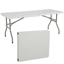 Tavolo Catering Pieghevole 244x75x74 cm in HDPE Bianco