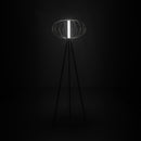 Lampada da Terra a LED 50x50xH150 cm in Acciaio e Metallo Mizar Nero