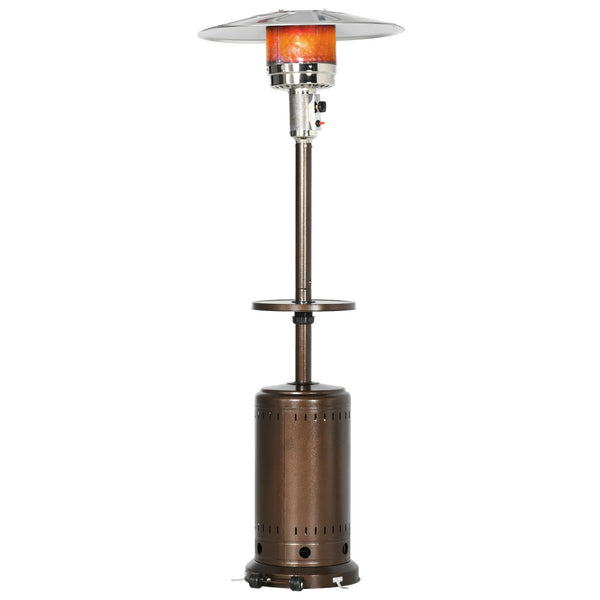 sconto Stufa a Fungo Gas Gpl da Esterno Ø81 x 221A cm 13kW in Acciaio e Alluminio Marrone