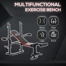 Panca Fitness per Addominali 128x155x112 cm in Acciaio Nero