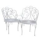 Poltrona Doppia da Giardino in Ferro 125x55H93,5cm Viareggio Bianca