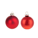 Set 24 Palle di Natale da Appendere Ø 4 cm in Vetro Rosso