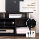 Mobile Porta TV Fino a 55" 120x40x52,2 cm con Ante e Ripiani Marrone
