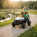 Macchina Elettrica per Bambini Licenza Ufficiale Polar 24V Fuoristrada 2 Posti Bianco