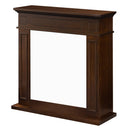 Cornice per Camino 89,5x28x90,5 cm Jefferson Rivestimento in Legno Noce  
