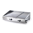 Doppia Piastra di Cottura Ompagrill Plancha Double 0471/M Alimentazione a Gas GPL e Metano con Accensione Piezoelettrica in Acciaio Inox per Alimenti      