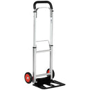Carrello Portapacchi Pieghevole 40x41x107 cm 2 Ruote in EVA in Alluminio e Acciaio