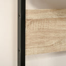 Scrivania con Foro Passacavi 110x48x90 cm in Legno e Metallo Nero