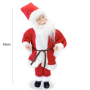 Pupazzo Babbo Natale H45 cm Carillon con Suoni e Movimento Rosso