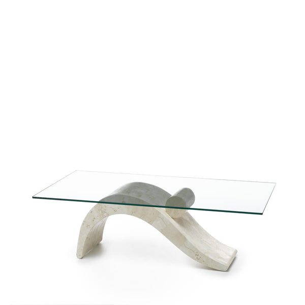 prezzo Tavolino da Soggiorno 120x70x40 cm in Vetro Temperato Dove Trasparente