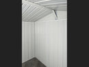Casetta Box da Giardino in Lamiera di Acciaio Porta Utensili 360x345x212 cm Enaudi Bianca