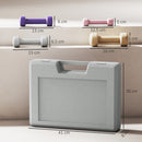 Set 8 Manubri 10 kg Totali con Valigetta Porta Pesi in Metallo PU e Plastica Multicolore Rosa      