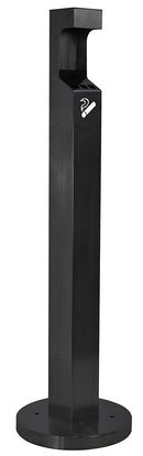 Posacenere a Colonna Ø32 cm in Metallo Nero Opaco 2L per Esterno