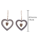Set 6 Cuori da Appendere H 14 cm