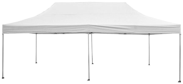 sconto Gazebo da Giardino Pieghevole 3x6m in Alluminio e Tessuto Bianco